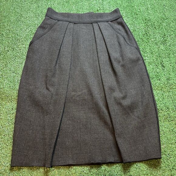 Dolce & Gabbana GREY WOOL SKIRT Gray W Pockets Authentic Size Italy 38 US XS 2 - Picture 1 of 8